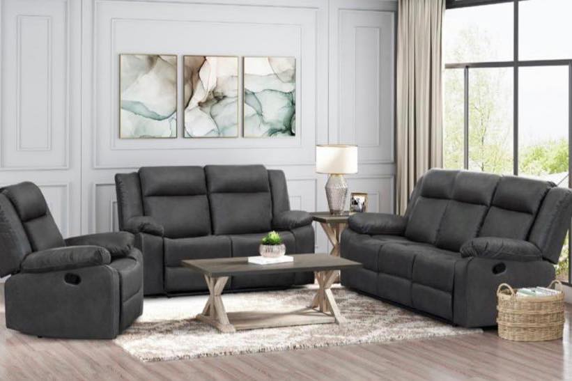 Juego de sala reclinable 4038 GRIS