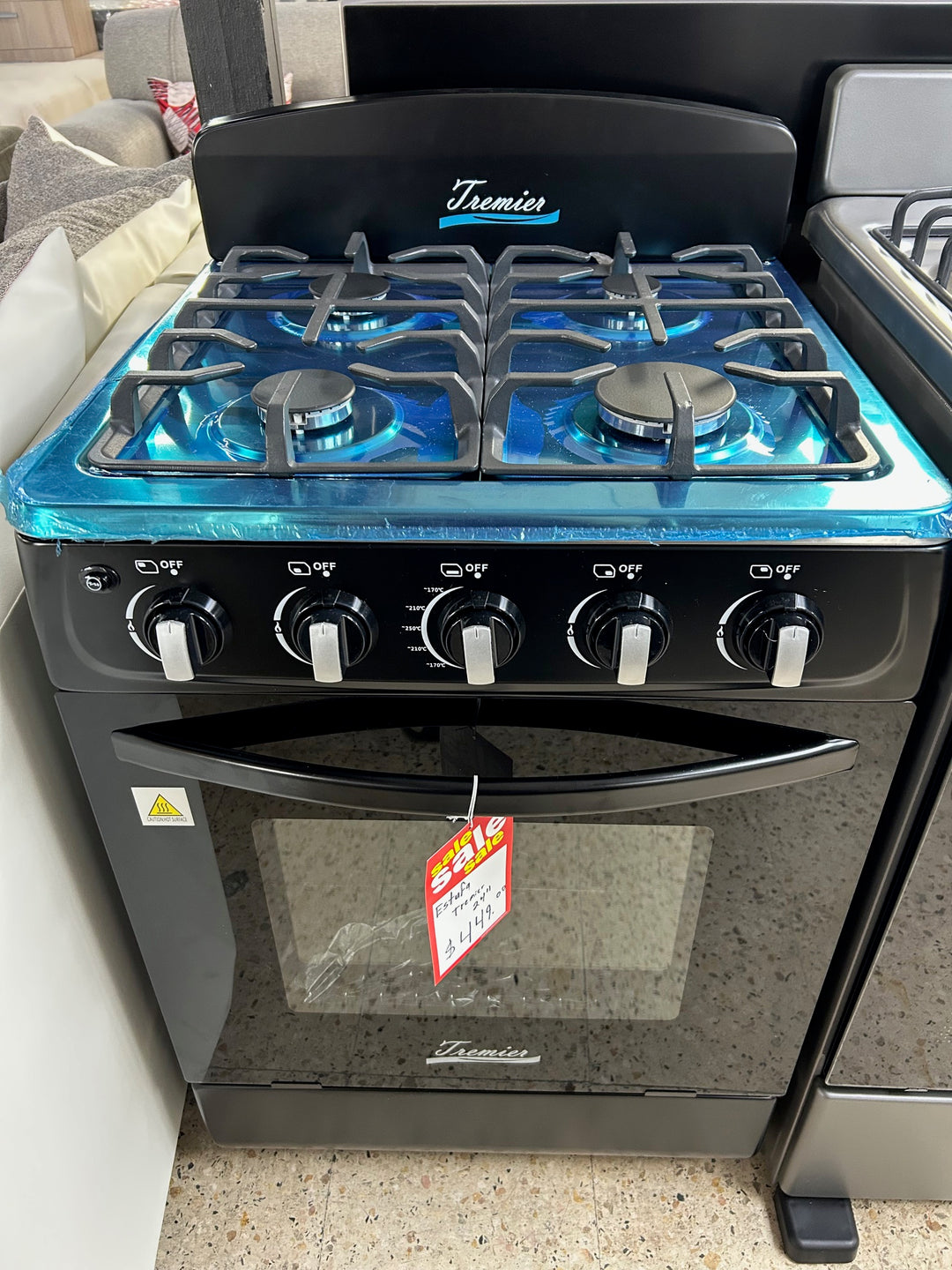 Estufa Tremier 24" gas negra