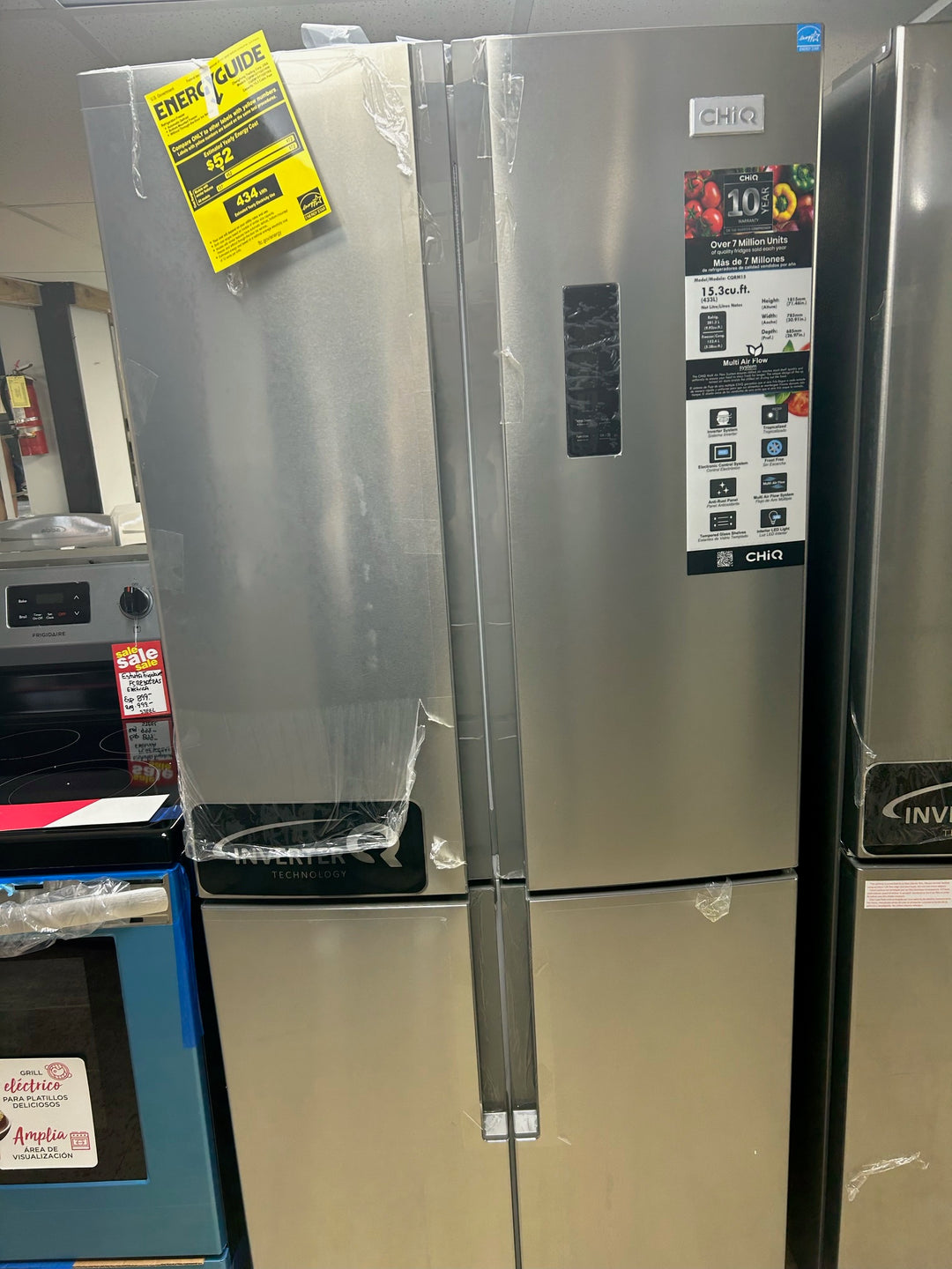 Nevera Chiq 15 P/C Multidoor Steel CQRM15Y1GDS