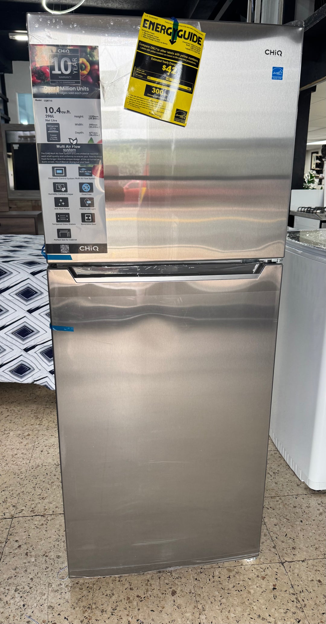 Nevera Chiq 10.4 c/f Steel CQRT10Y1GD1S