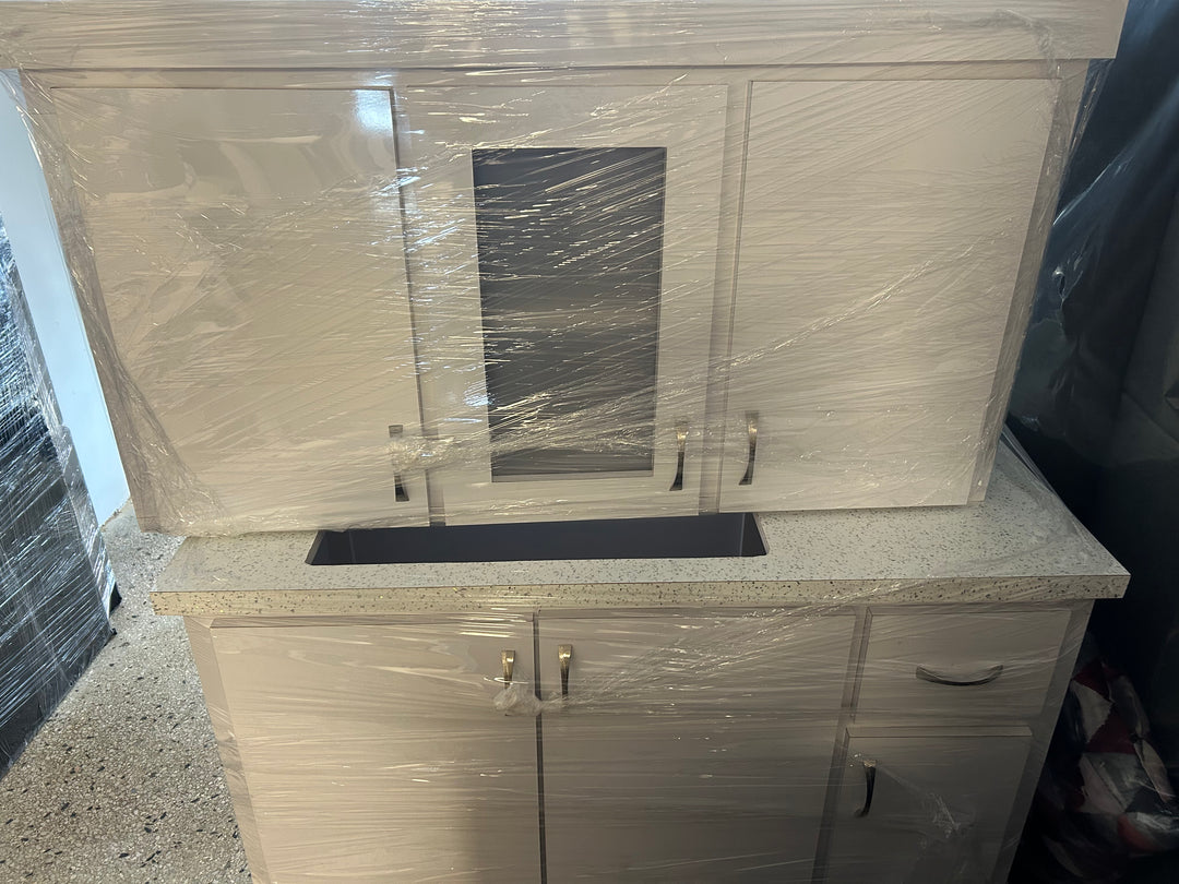 Set de gabinetes blanco (alta y baja)