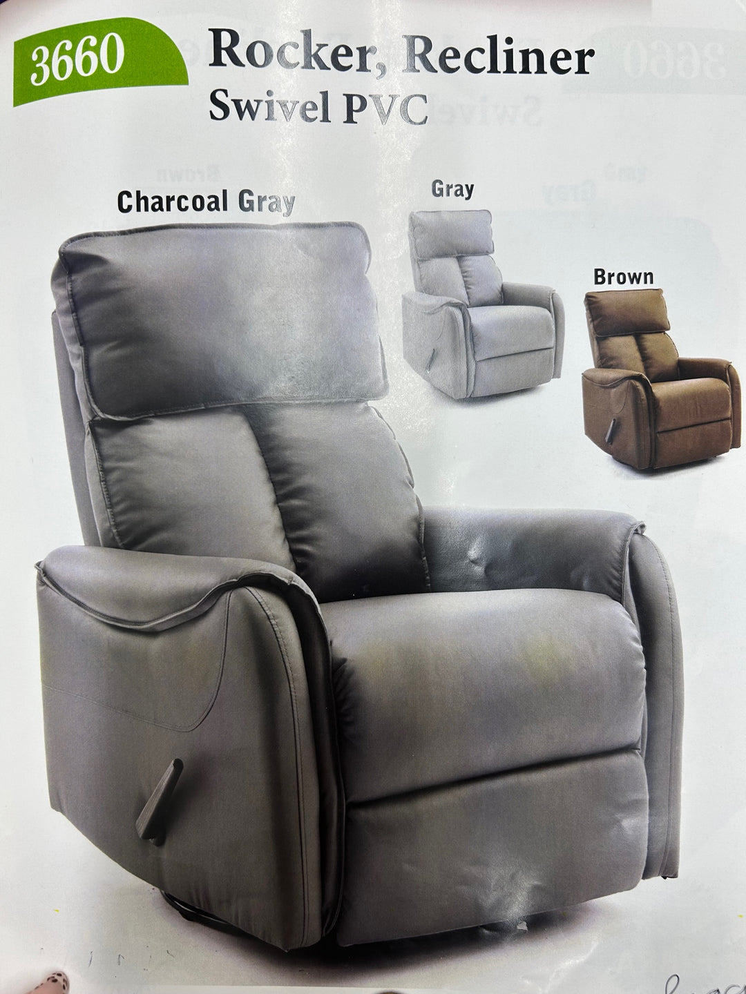 Butaca reclinable 3660 viny/ mecedora/giratorio